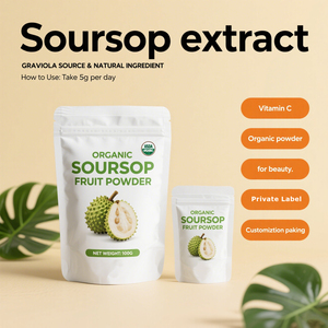 Nhãn tùy chỉnh chất lượng cao <span class=keywords><strong>graviola</strong></span> trái cây chiết xuất bột annona muricata chiết xuất soursop <span class=keywords><strong>graviola</strong></span> bột trái cây - Product Image 3