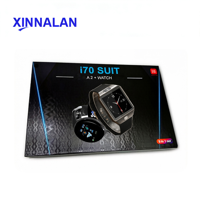 Wholesale Double Smart Watch Set 7 Fashion Straps Premium Round Sports Wristwatch Max Suit I70