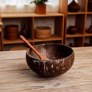 Tazón de Cáscara de Coco Hecho a Mano, Natural, Ecológico, Duradero y Ligero para Smoothies, Ensaladas, Postres, Frutas, Vajilla Reutilizable - Product Image 5