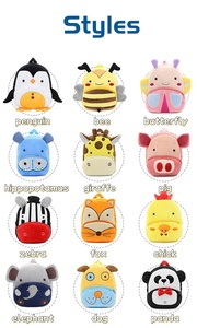 Sac à dos en peluche mignon à motif animal de dessin animé pour étudiants, avec option d'impression personnalisée, sac d'école maternelle à double bretelle - Product Image 3