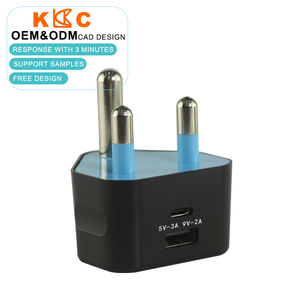 อะแดปเตอร์แปลงไฟแบบเสียบผนัง 3 ขา แบบ M D ของแอฟริกาใต้ พร้อมพอร์ต USB คู่ 5V2.1A สำหรับโทรศัพท์มือถือและแท็บเล็ต - Product Image 2