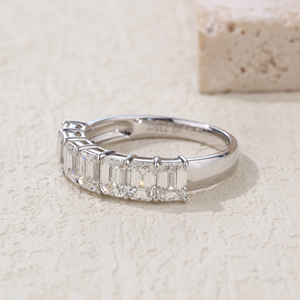 แหวนทองคำขาว2.738CT สีขาว18K สุดหรูแหวนครบรอบการหมั้นแบบธรรมชาติสำหรับงานแต่งงานงานเลี้ยงเครื่องประดับประกายคุณภาพสูงสำหรับสาวๆ - Product Image 5