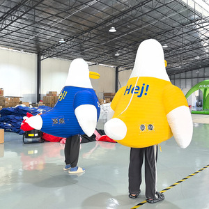 <b>Air</b> <b>Dancer</b> Inflatable Duck Cartoon Model 6-8 Ft Blue Silk Screen Printing Advertising Display - Product Image 3