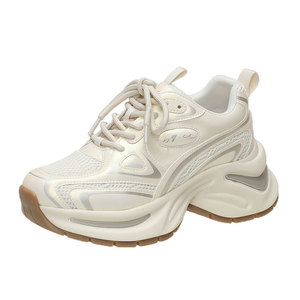 Zapatos Deportivos Casuales de Plataforma Alta para Mujer, Color Plateado, Primavera 2025, Modelo Super Fire White26 - Product Image 5