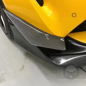 2 pièces de garnitures de séparateur de pare-chocs avant et d'ailettes d'aération en véritable fibre de carbone pour Toyota Supra GR A90 A91 MK5 FRP 2019-2022 - Product Image 6