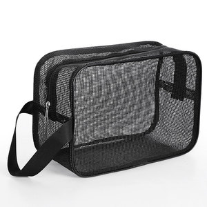 Bon marché Vente en gros stock Rangement portable en maille <span class=keywords><strong>Trousse</strong></span> <span class=keywords><strong>de</strong></span> <span class=keywords><strong>toilette</strong></span> pour hommes noire - Product Image 4