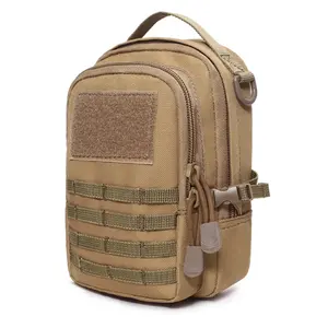 Al Aire Libre táctico pequeño Molle senderismo Camping bolsa médica EDC caza cintura bolsa teléfono bolsa