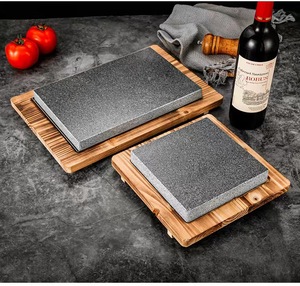 Ristorante che serve cottura bistecca pietra roccia lavica <span class=keywords><strong>granito</strong></span> sfrigolante bistecca calda piatto di pietra e pietra per grigliare Lava fredda - Product Image 5