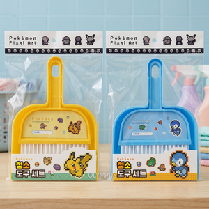 pokemon Pixel Art Mini <b>Desk</b> Cleaning Tool Set Korean Kids Eraser Dust Brush Broom <b>Retro</b> 8-bit Model AB0107 - Product Image 3