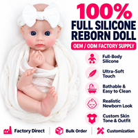 Boneka Bayi Reborn Silikon 100% Ukuran 12-18 Inch, Realistis Seperti Bayi Baru Lahir, Grosir Pabrik OEM ODM ASTM CPC CE