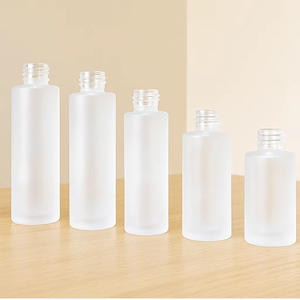 Bouteilles en verre transparent Frost pour cosmétiques Gamme 20ml-150ml avec pulvérisateur à pompe pour stockage de parfum liquide - Product Image 1