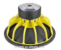 Subwoofer de alto rendimiento de 18 pulgadas RMS 800W subwoofer de coche de cesta de aluminio amarillo