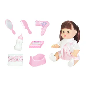 Vente en gros 12 pouces chaud reborn bébé fille poupée silicone yeux clignotants avec soin jouet poupée accessoires