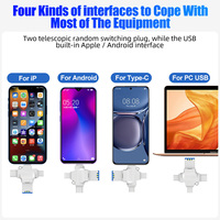 Lecteur de carte mémoire multifonction USB 3.0 Type C Micro USB TF, adaptateur OTG pour téléphone portable et PC, accessoire externe à fente unique
