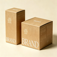Boîte en papier kraft recyclable personnalisée pour emballages de sérum cosmétique, shampooing, soins de la peau, pour les petites entreprises