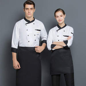 Último diseño Venta caliente chef ropa restaurante Hotel cocina Chef personal ropa de trabajo uniforme abrigo y chaqueta - Product Image 3