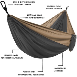 Hamaca <span class=keywords><strong>de</strong></span> viaje al aire libre, accesorio doble y individual, personalizado, entrega rápida, barata - Product Image 2