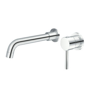 Miscelatore per lavabo a parete con maniglia singola Miscelatore per lavabo a leva singola Rubinetti per bagno con bocca lunga - Product Image 1