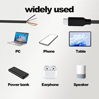 Cable USB Tipo-C de 4, 5 y 6 Pines, Conector Macho USB C a Cable de Alimentación de 4, 5 y 6 Hilos con Extremos Abiertos, 2A 5A, Cable de Datos CC1 CC2