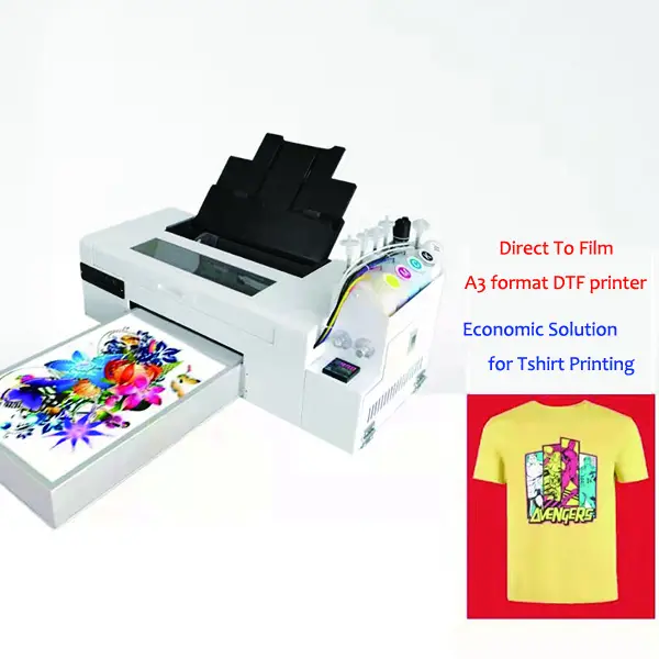 Best Economic Solution T-Shirt Printing Machine Heat Transfer PET Film Digital Inkjet UV A3 DTF Printer