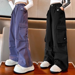 Pantalons <span class=keywords><strong>cargo</strong></span> à jambes larges en PU imprimé pour filles, automne-hiver, pour grandes filles, élèves du collège, danse de rue, tendance, cool - Product Image 1