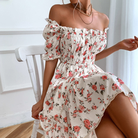 Robe midi dos nu d'été OEM ODM, imprimé floral numérique vintage, infroissable, coupe trapèze, robes décontractées personnalisées pour femmes