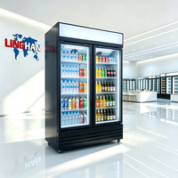 Enfriador Comercial para Bebidas y Cerveza, Control de Temperatura Mecánico, Enfriamiento Directo, Exhibidor de Vino, Congelador para Supermercado