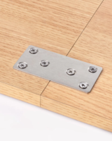 Supports d'angle carrés droits en acier inoxydable à trous fixes pour fixation de meubles et connexion de panneaux de bois