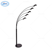 Lampe sur pied moderne et simple pour la maison, la chambre ou le bureau, avec corps en acier inoxydable et base en marbre