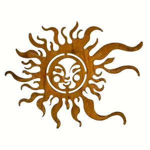 <span class=keywords><strong>Décoration</strong></span> murale en métal en forme de soleil, ornement rustique de style ferme pour jardin et extérieur, pour Pâques, patio, véranda, cour, cadeau - Product Image 4