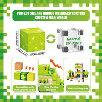 Vente flash - Blocs de construction en plastique magnétique de 2 cm, petits cubes, jouet éducatif STEM Montessori, puzzle pour Minecrafting