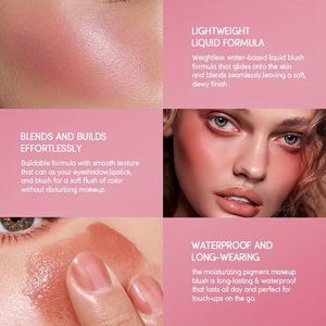Trendy Multi-use Cheek Eye Lip Tint Liquid <b>Blush</b> Lip Cheek Dual-use Glimmer Finish Natural Highlight Cream Blushing Matte <b>Blush</b> - Product Image 3