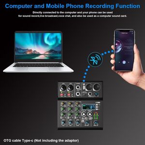 NGVM XR-4 สีดำ มิกเซอร์ดีเจระดับมืออาชีพ 4 แชนแนล พร้อม DSP ในตัว อีควอไลเซอร์ 3 แบนด์ บลูทูธ 5.0 บันทึกผ่าน USB สำหรับการแ<span class=keywords><strong>สด</strong></span>งสด +48V - Product Image 2