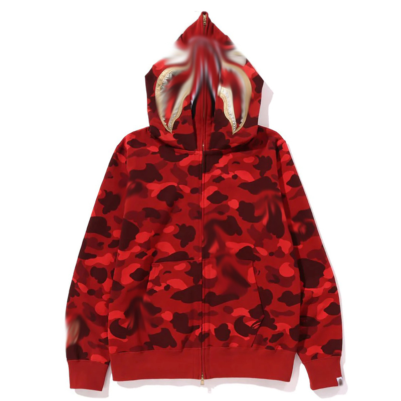 Casquette double requin rouge luxe or