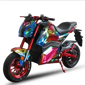 Ckd 72v 2000w ราคาถูกผู้ใหญ่รถจักรยานยนต์สกู๊ตเตอร์ไฟฟ้ารถมอเตอร์ไซด์แข่งรถจักรยานยนต์มอเตอร์แบตเตอรี่ลิเธียม E-Moped จักรยาน