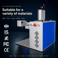 Machine de gravure laser UV 3D à refroidissement par air, nouvelle génération, pour verre et cristal, prenant en charge les formats DXF/LAS/PLT/BMP/AI, 3W 5W 10W, gravure laser UV 3D