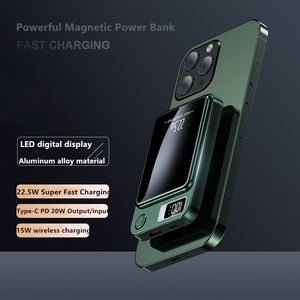 Banques d'alimentation magnétiques portables 10000mah sans fil 15w PD 22.5w <span class=keywords><strong>sortie</strong></span> type-c charge rapide chargeur <span class=keywords><strong>de</strong></span> batterie à affichage LED - Product Image 4