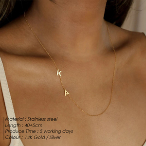EManco Collana Personalizzata con Iniziali in Acciaio Inossidabile 2026, Collana con Nome Personalizzato per Donna, Gioielli Raffinati - Product Image 2