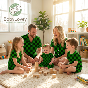 Pigiami Coordinati in Bambù Personalizzati ed Economici Babylovey per Madre e Figlia, Abbigliamento da Notte per le Vacanze in Famiglia - Product Image 3