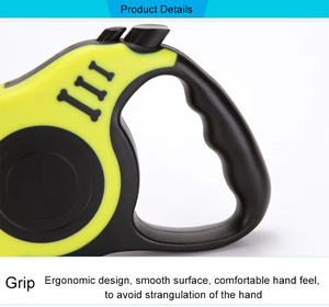 कस्टम रंग ऑटो रिट्रेटेबल 3 मीटर पालतू पट्टा आरामदायक फैशनेबल पैदल चलने वाले हाथ से मुक्त - Product Image 4