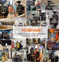 Torréfacteur à tambour électrique Yoshan, 10kg, 12kg, 15kg, en acier inoxydable, chauffage au gaz, pour usage domestique, directement de l'usine