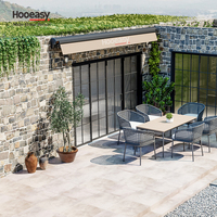 Auvents rétractables en aluminium à bras articulés semi-cassette Hooeasy pour fenêtres extérieures, portes de balcon, patios, cours arrière et toitures
