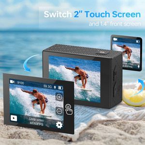 Impermeabile 1080P moto doppio Sport <span class=keywords><strong>Cam</strong></span> Sport Anti-Shake accessori usato sensore per Lcd 4K doppio schermo Action Camera - Product Image 3