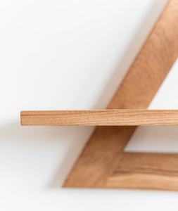 소박한 삼각형 기하학적 플로팅 선반 수제 오크 단단한 나무 벽 장식 홈 장식 디스플레이 선반 삼각형 선반 - Product Image 6