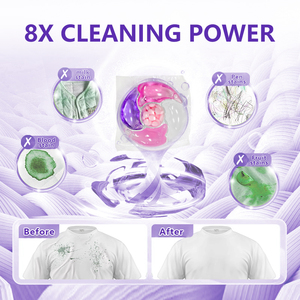 Capsules à <span class=keywords><strong>lessive</strong></span> Oradess écologiques sans parfum, formule sans colorant, nettoyage en profondeur, parfum longue durée pour les personnes allergiques/asthmatiques - Product Image 3