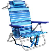 Prix de gros Chaises de plage pliantes robustes pour le camping avec de grandes poches et porte-gobelet
