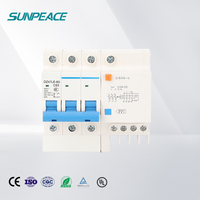 Disjoncteurs différentiels électriques RCBO DZ47LE-63 1P+N unipolaire 1P 1 pôle 1pole 6A 10A 16A 20A 25A 32A 40A 50A 60A
