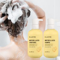 Shampooing et après-shampoing hydratant et lissant anti-frisottis au miel de Manuka bio, végan, 300 ml, marque privée, pour cheveux bouclés