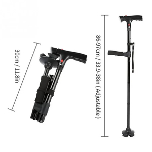 Wholesale Collapsible Telescopic Folding LED Alarm <b>Walking</b> <b>Stick</b> Trusty Elder Crutches for Parents and Convenient - Product Image 5