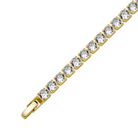 NL3002 Collier en laiton avec zircon et chaîne de tennis en diamant de 5mm pour femmes